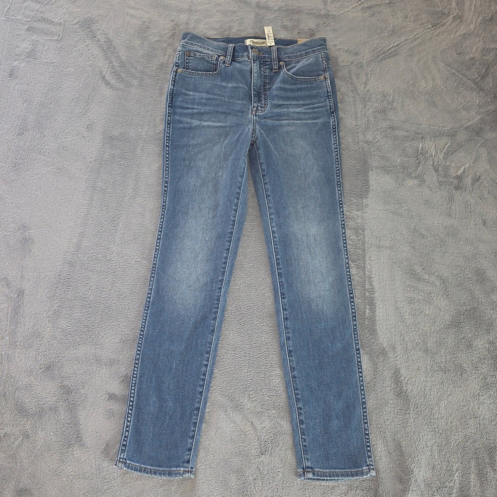 Madewell 10 High-Rise Skinny Crop Jeans Hemp Blend Blue Size 25